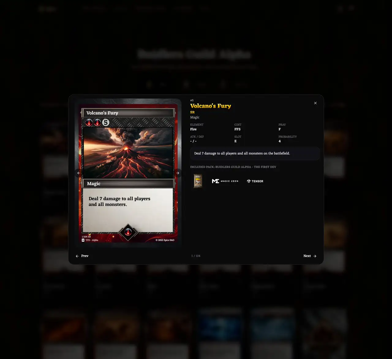 Buidlers Guild Fire Magic Card Detail