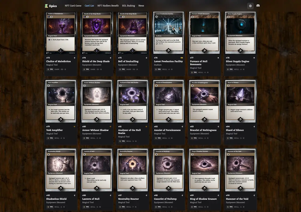 Buidlers Guild Null Tools Cards